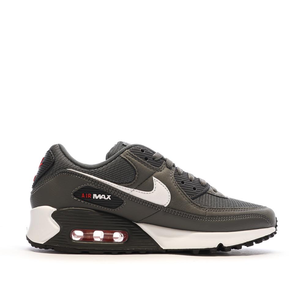 Baskets Grises Homme Nike Air Max 90 vue 2