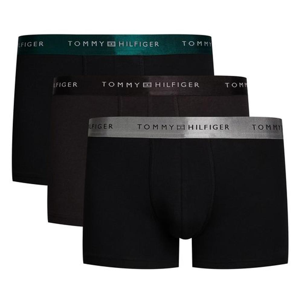 Lot de 3 Boxers Noir Homme Tommy Hilfiger Metallic pas cher