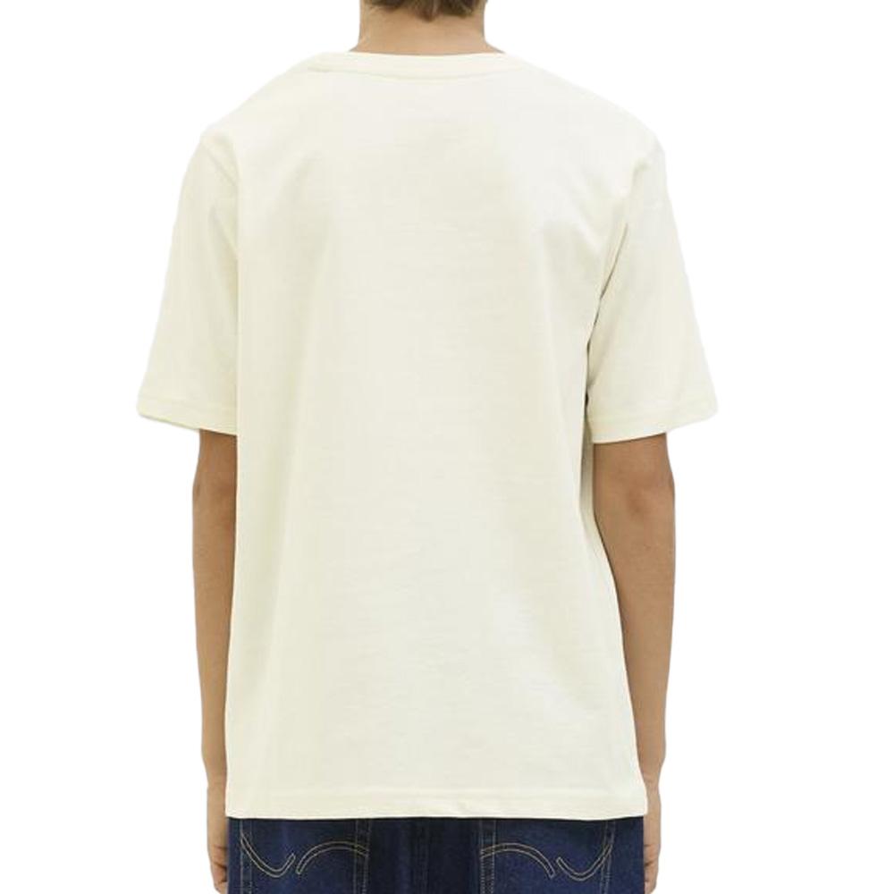 T-Shirt Blanc Garçon Jack & Jones Cotier vue 2