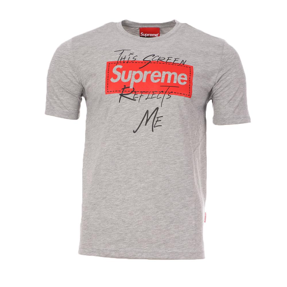 T-shirt Gris Homme Supreme Grip Street pas cher