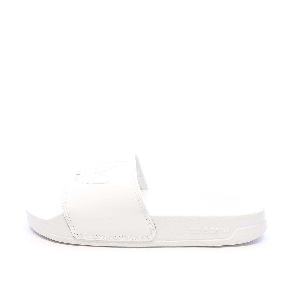 Claquettes Blanches/Argenté Femme Adidas Adilette pas cher