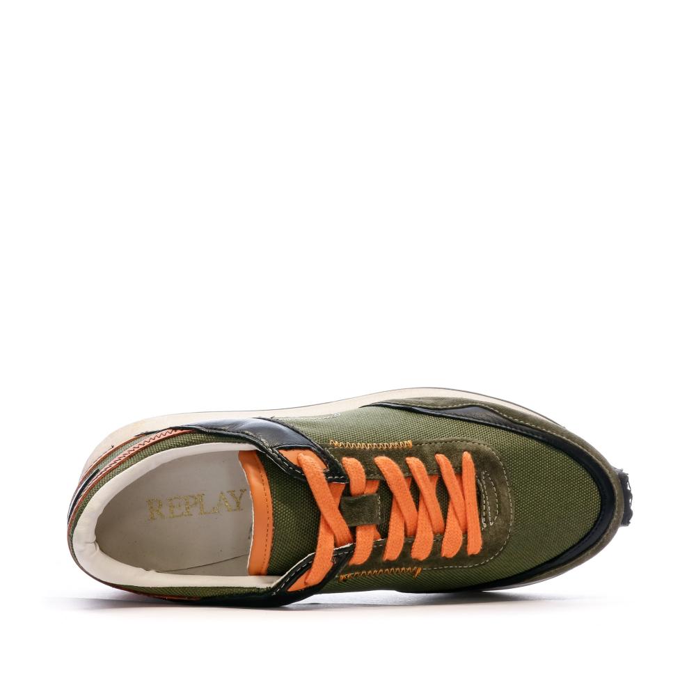 Baskets Kaki Homme Replay Casey Balistic vue 4