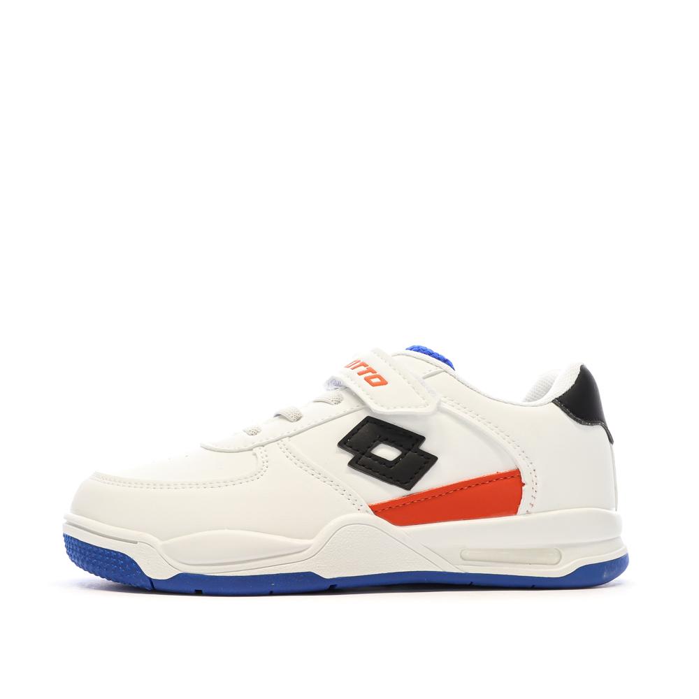 Baskets Blanches/Noir/Rouge Garçon Lotto Verona pas cher