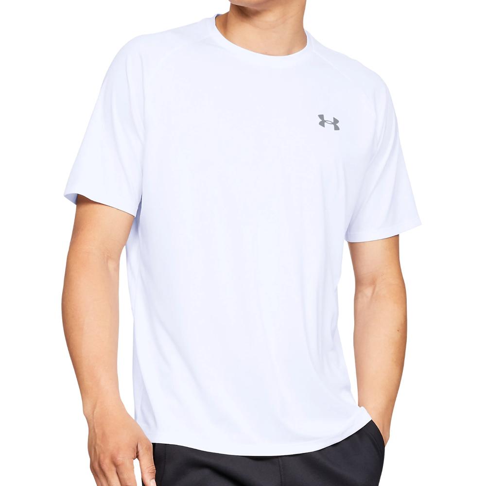 Maillot de sport Blanc Homme Under Armour Tech 2.0 SS pas cher