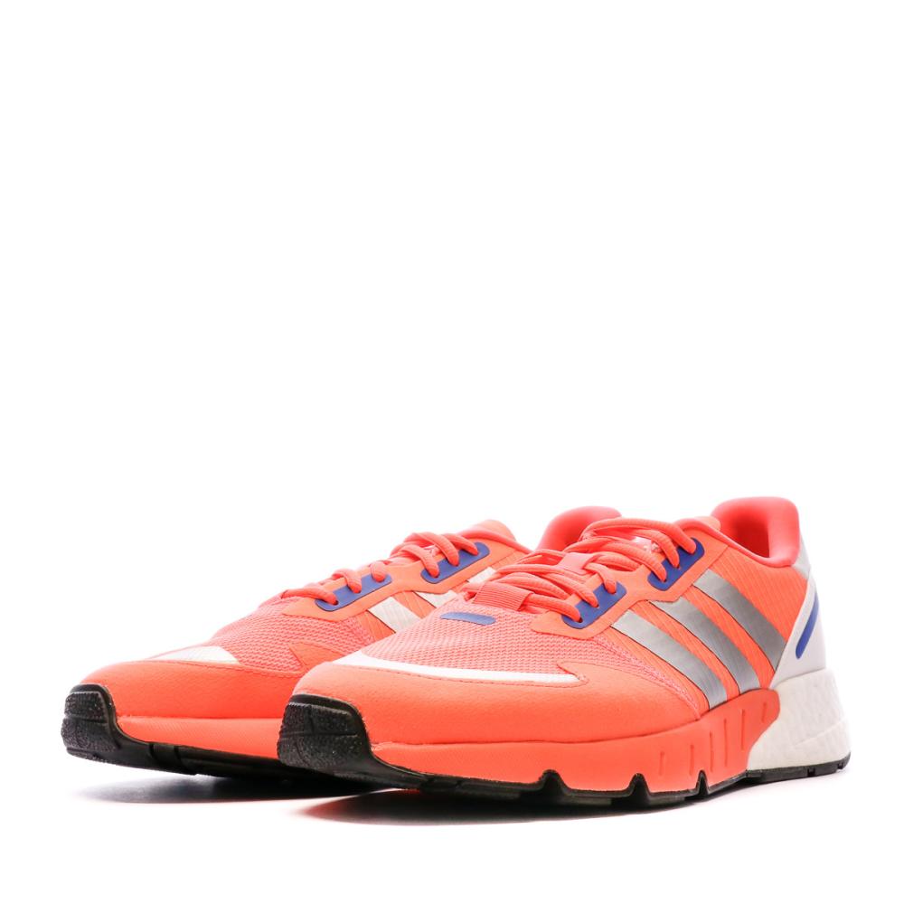 Baskets Oranges Homme Adidas ZX 1K Boost vue 6