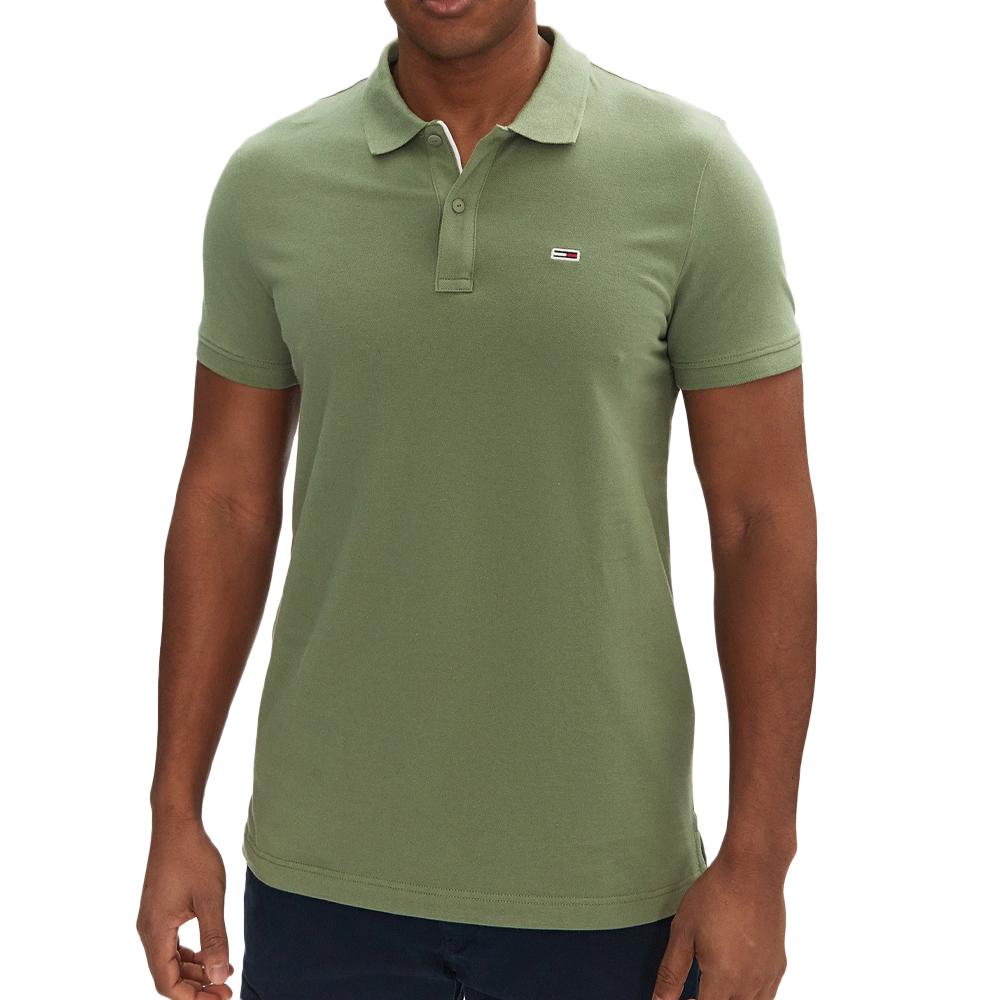 Polo Vert Homme Tommy Hilfiger Tjm Slim pas cher