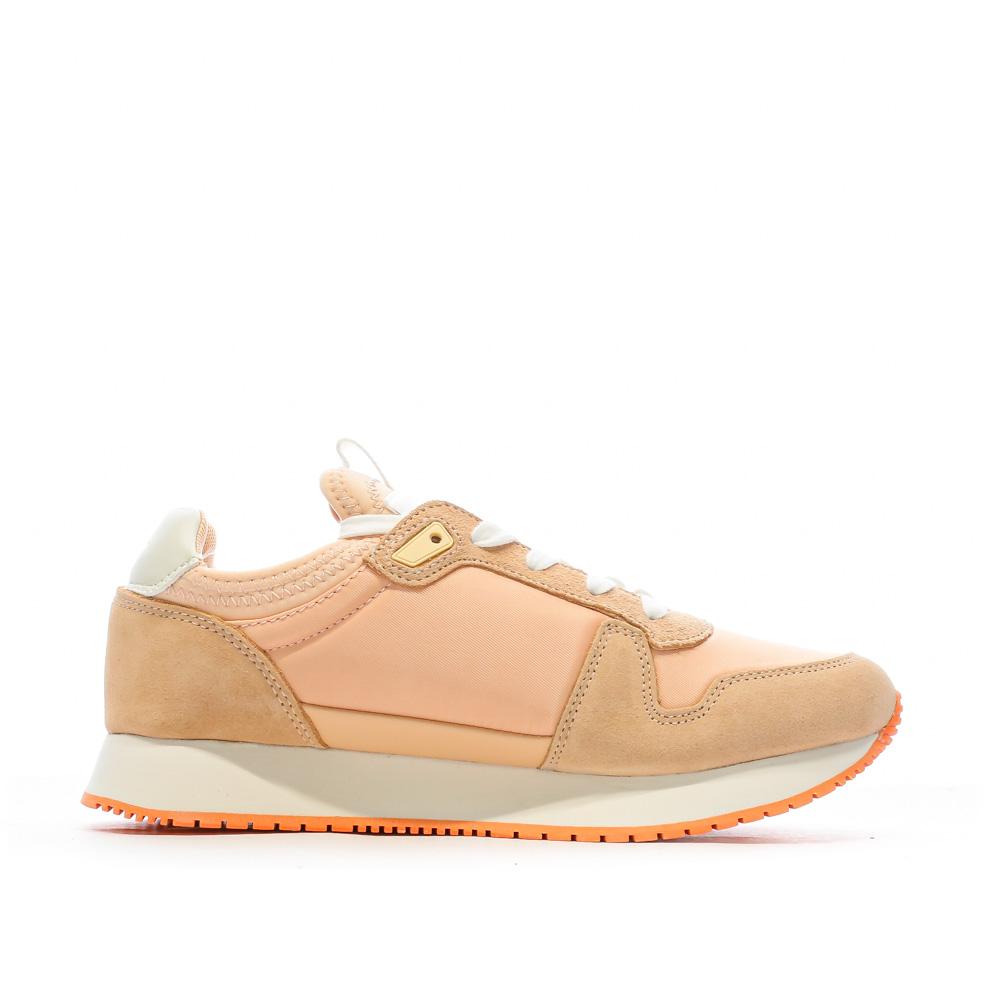 Baskets Orange/Beige Femme Calvin Klein Jeans Runner Sock vue 2