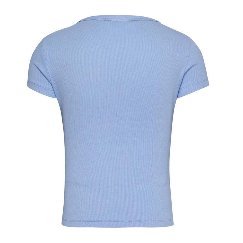 T-shirt Bleu Femme Tommy Hilfiger Essential vue 2