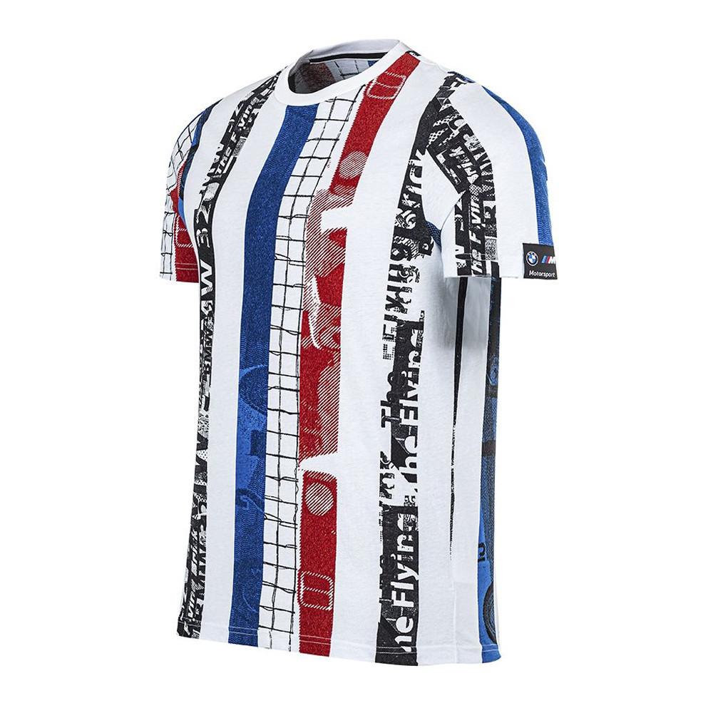 T-shirt Blanc/Bleu Homme Puma Bmw Mms pas cher