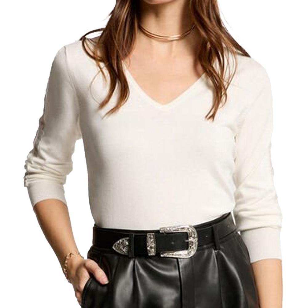 Pull Blanc Femme Morgan MIELO pas cher