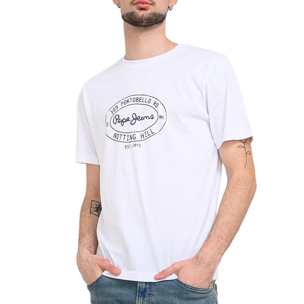 Men's White T-Shirt Pepe jeans Originals affordable
