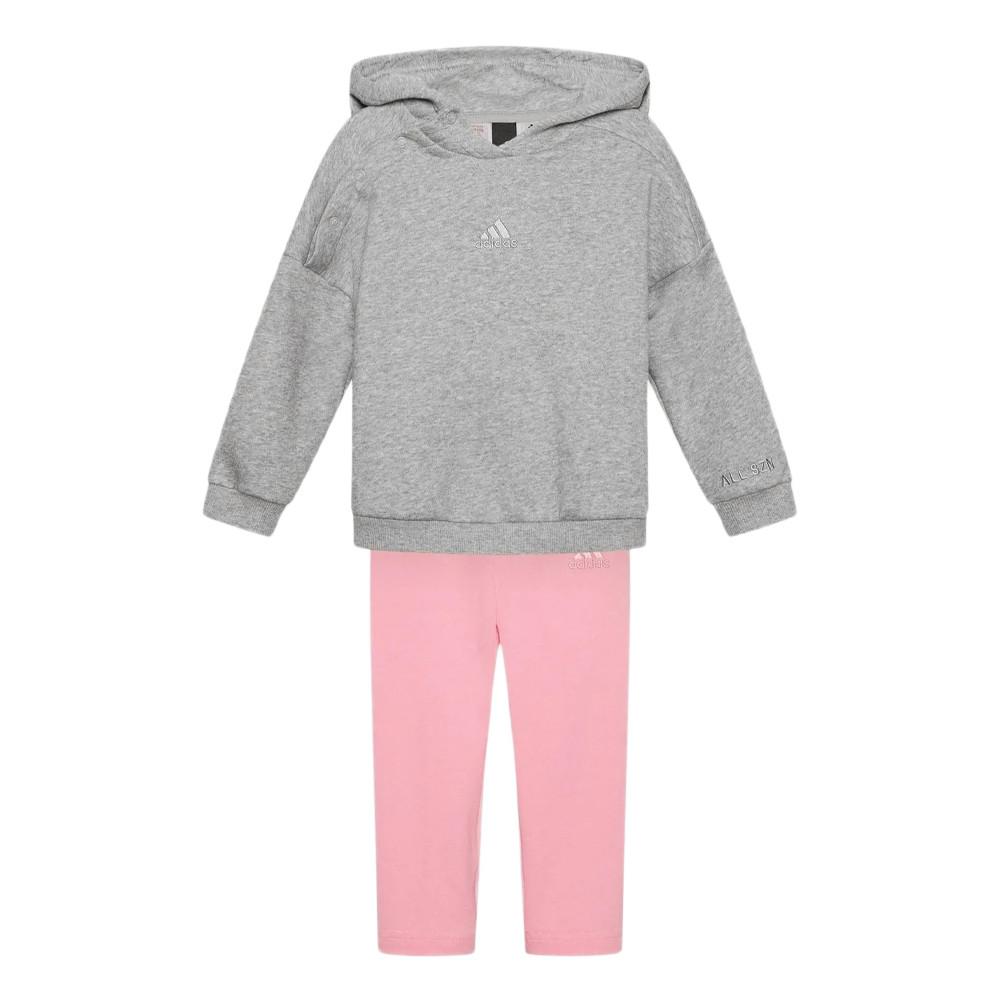 Ensemble Gris/Rose Fille Adidas HN3483 pas cher