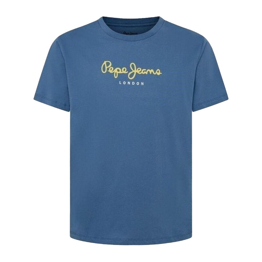 T-shirt Bleu Homme Pepe jeans Eggo SEB pas cher