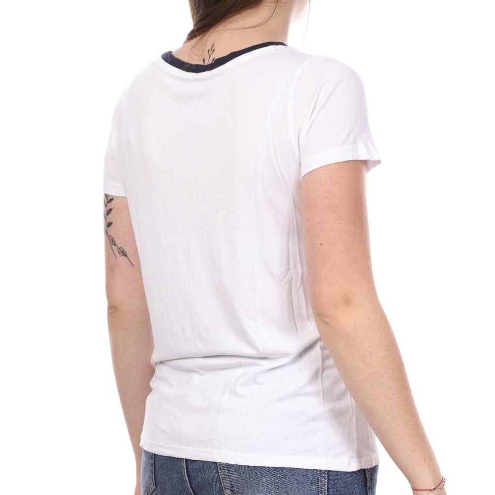 T-shirt Blanc Femme Teddy Smith Twelvo vue 2
