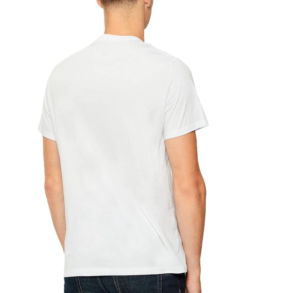 T-Shirt Blanc/Rouge Homme Calvin Klein Jeans 30s vue 2