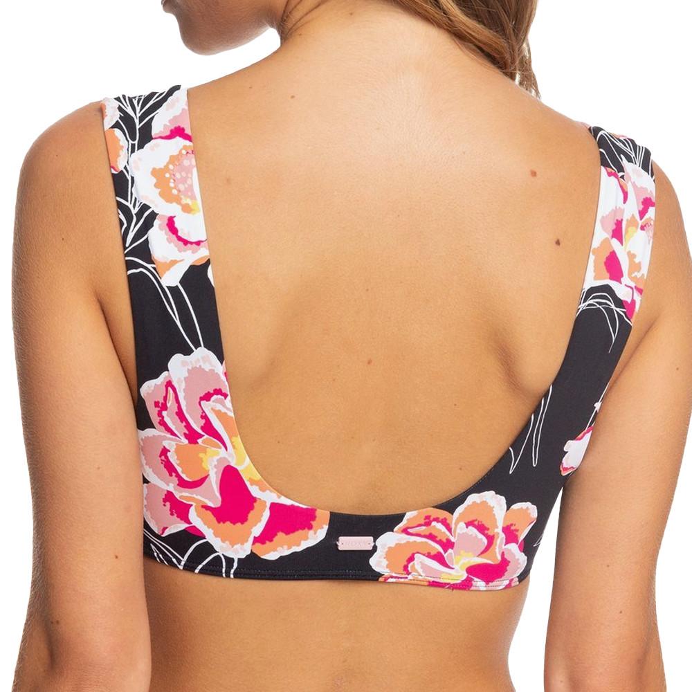 Haut de Bikini noir à fleurs Femme Roxy Printed vue 2
