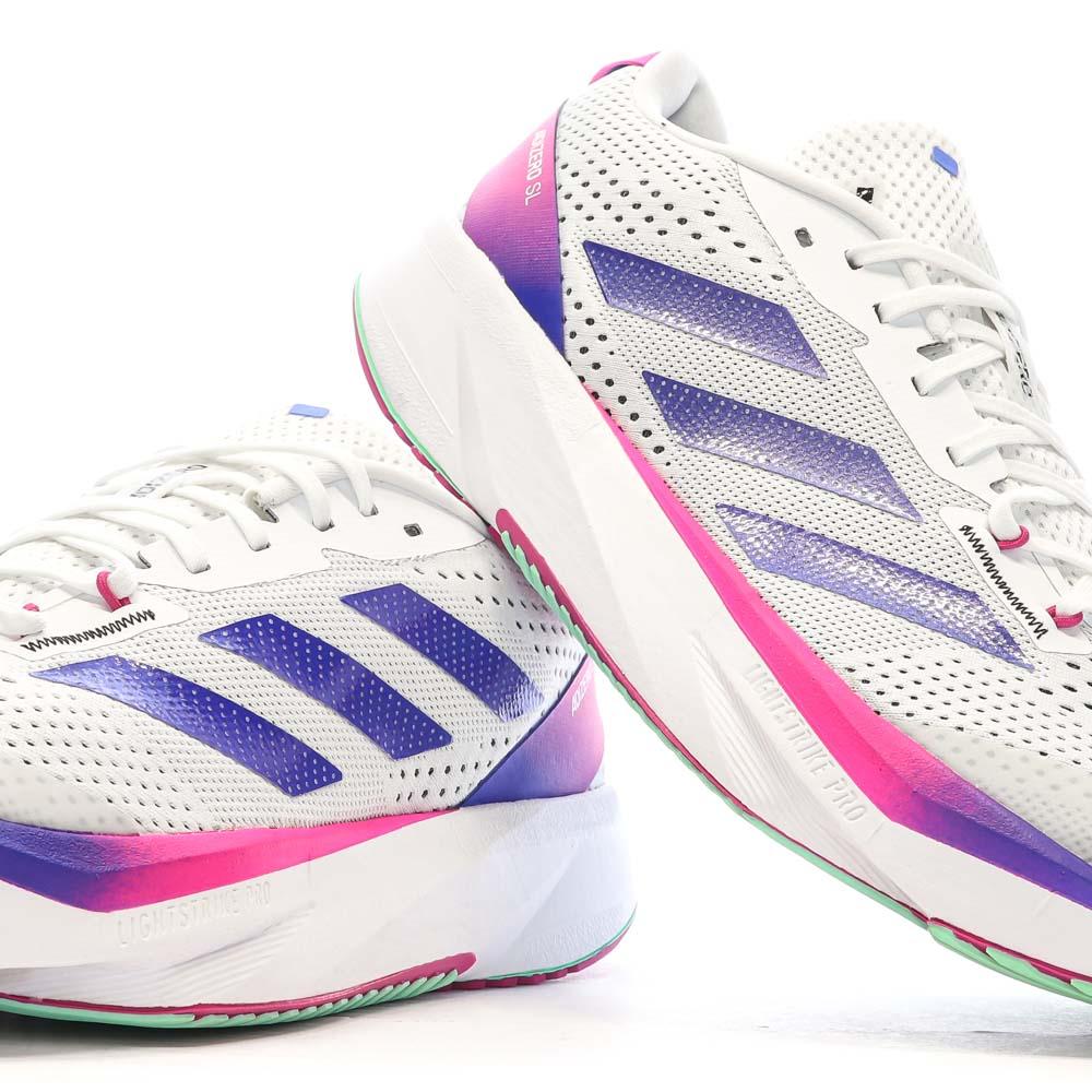 Chaussures de running Blanches Homme Adidas Adizero vue 7