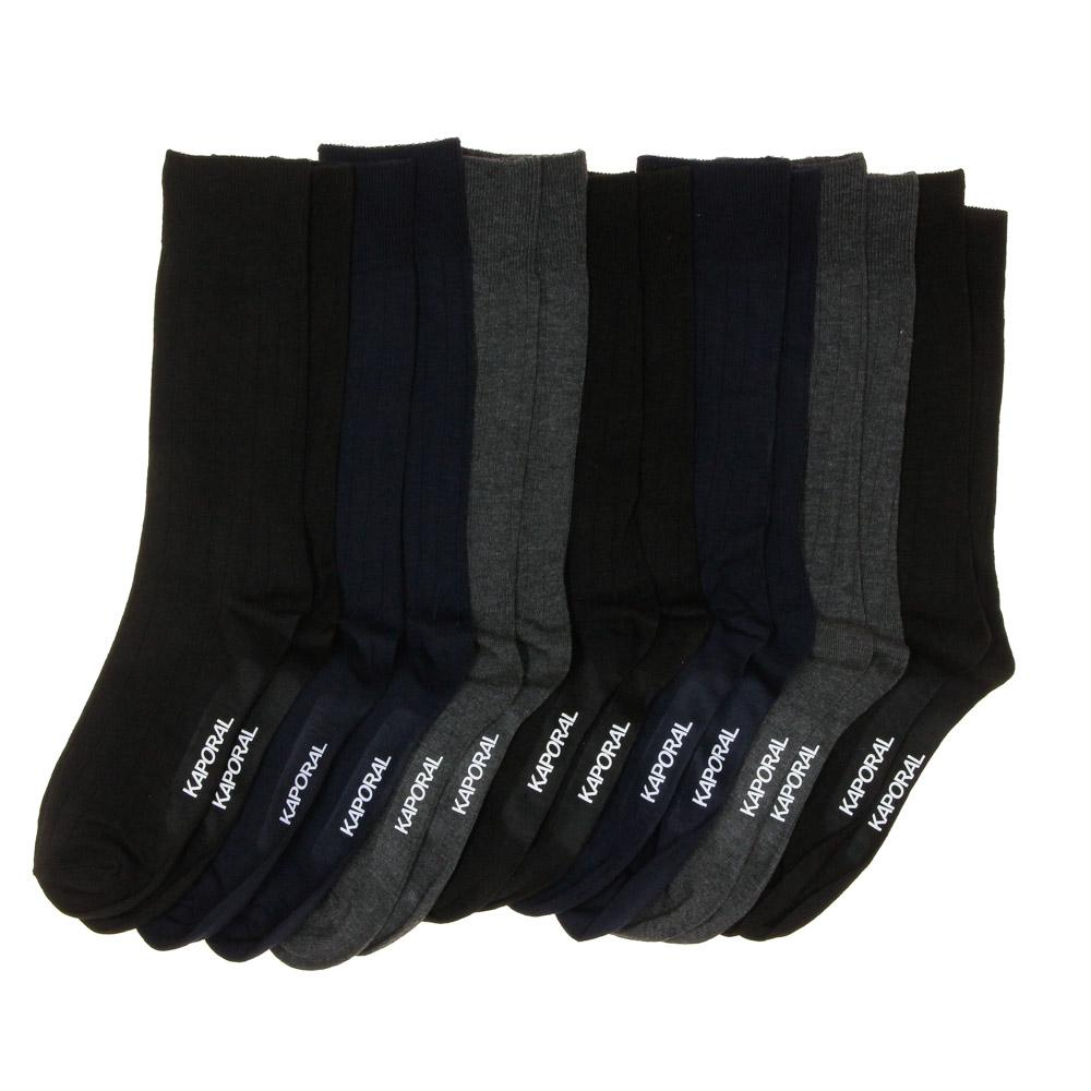 7x Paires de Chaussettes Noires/Grises Homme Kaporal FABRICIO pas cher