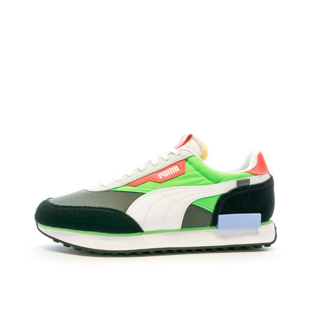 Baskets Blanches/Vertes Homme Puma Future Rider Play On pas cher