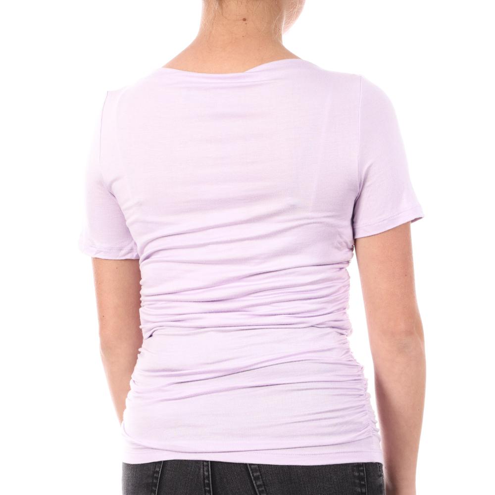 T-Shirt Mauve Femme Vero Moda Saanvi vue 2