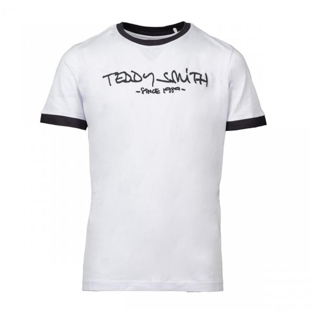 T-shirt Blanc Garçon Teddy Smith Ticlass3 Mc pas cher