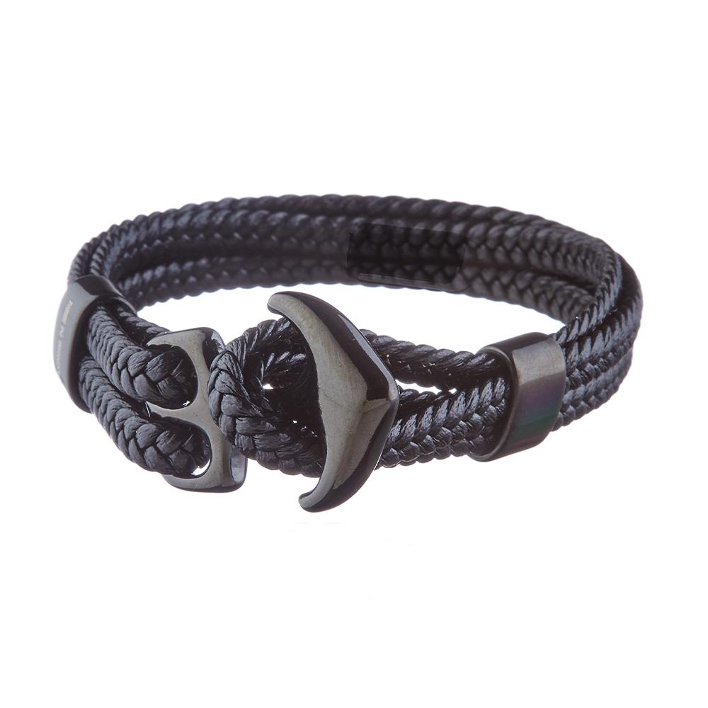Bracelet Noir Homme Geographical Norway 315047 pas cher
