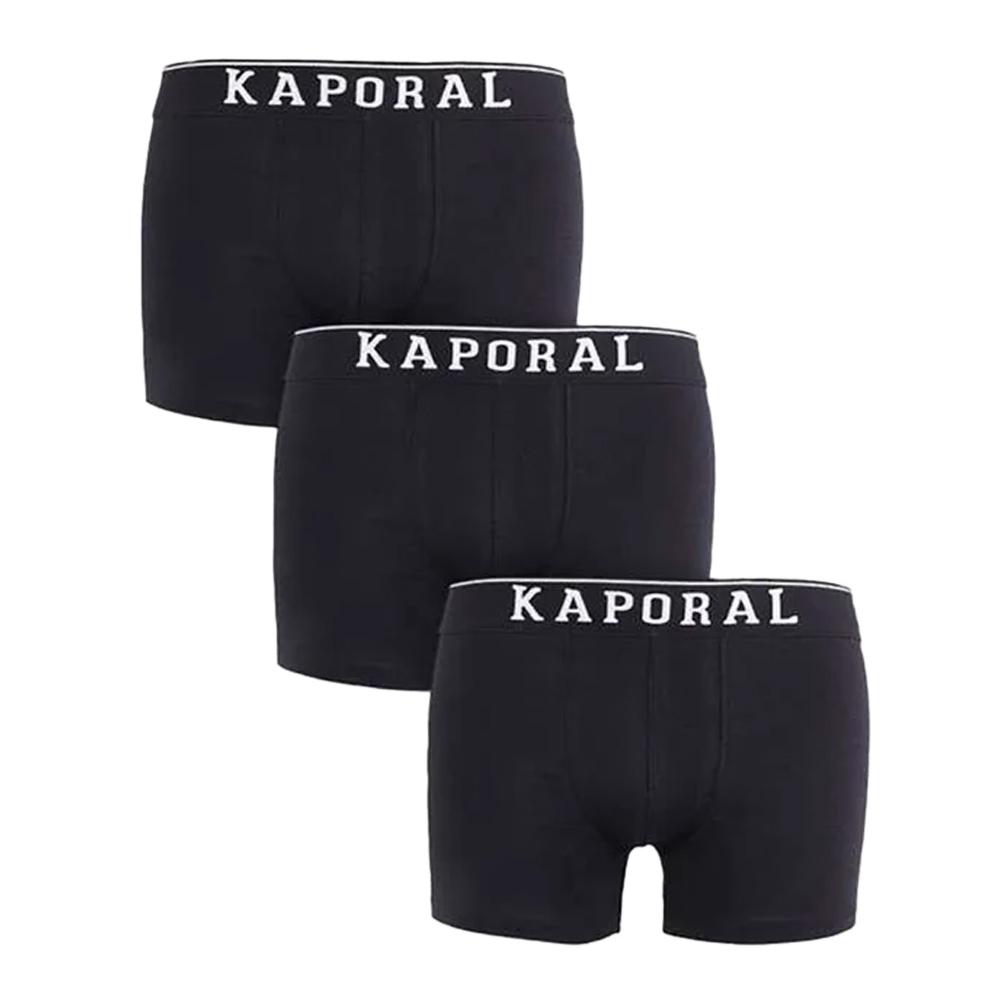 Lot x3 Boxers Noir/Blanc homme Kaporal QUADMH pas cher