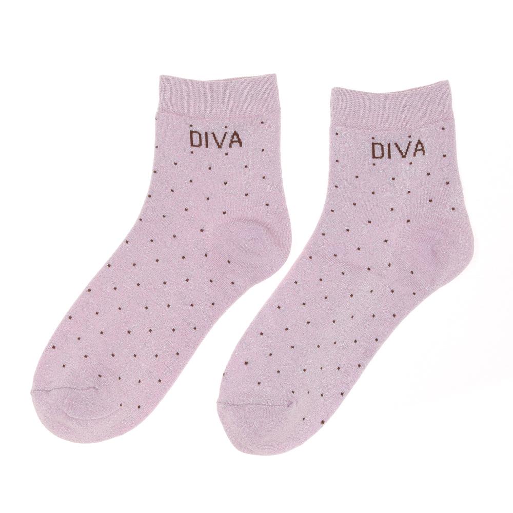 Stella Green DIVA Women’s Pink Glitter Socks affordable