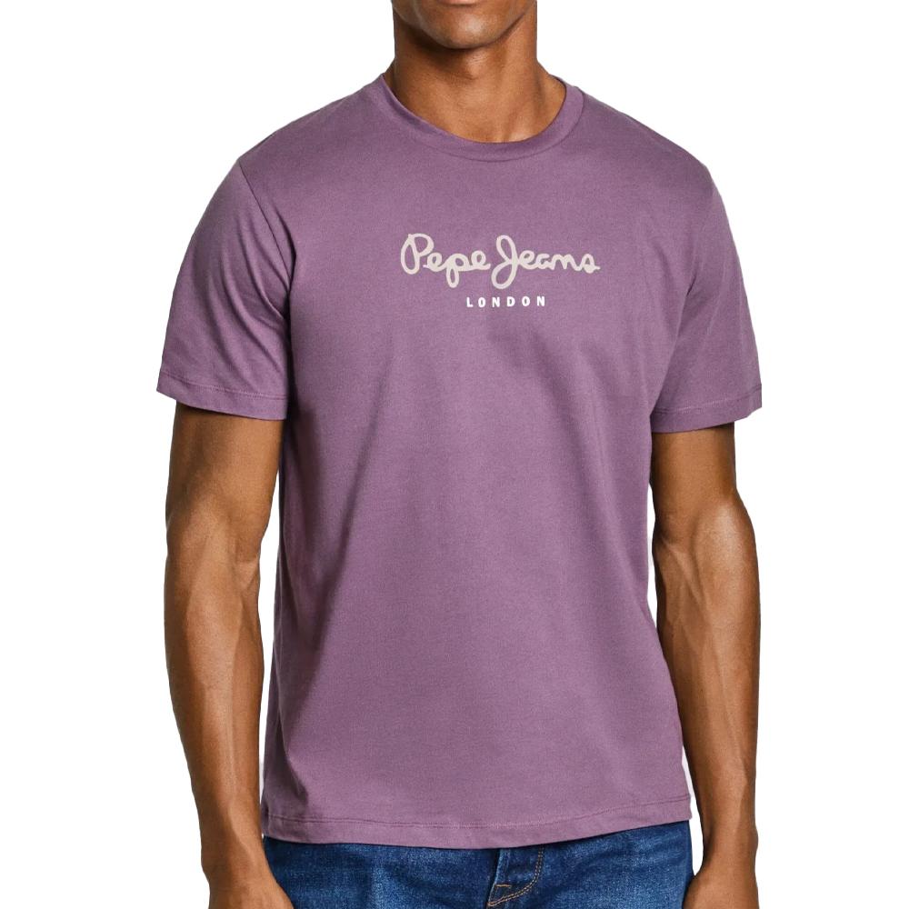 T-shirt Violet Homme Pepe jeans Eggo SEB pas cher