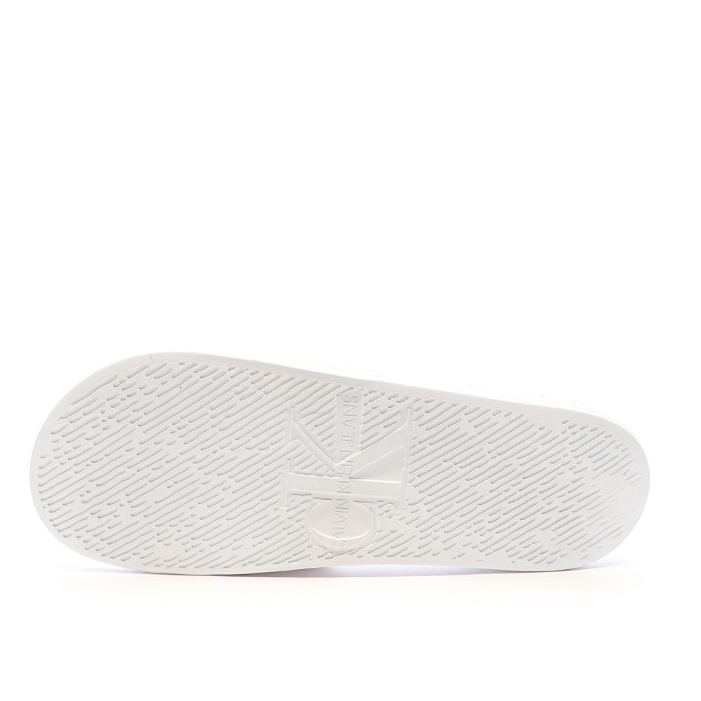Claquettes Blanc Homme Calvin Klein Jeans Slide Monogram vue 2