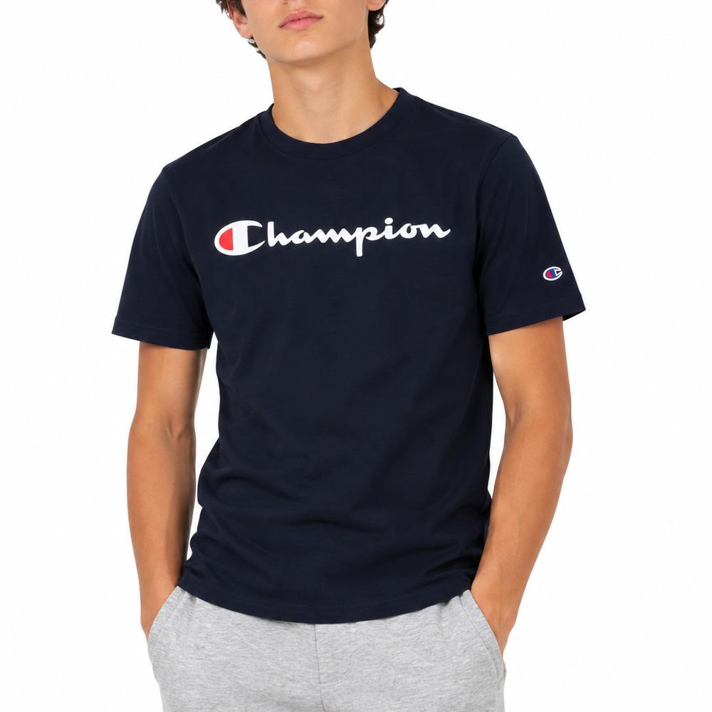T-Shirt Marine Garçon Champion Signature pas cher