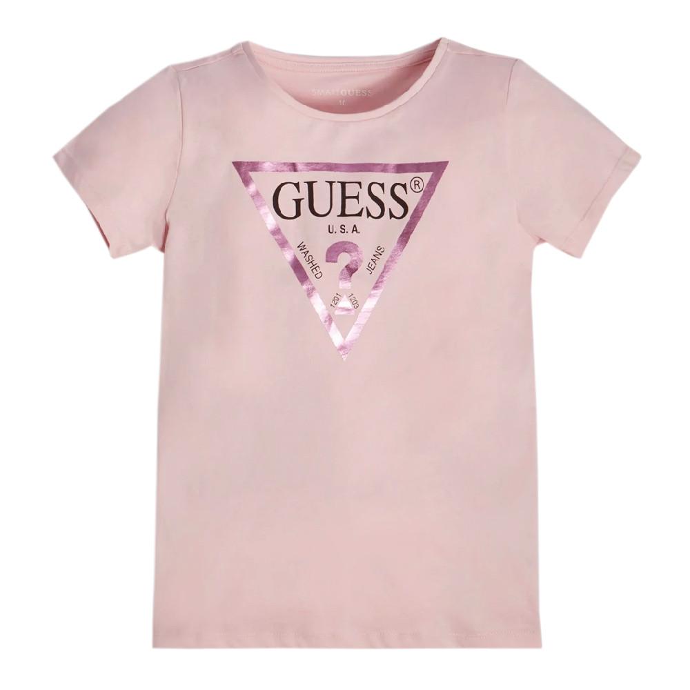 T-shirt Rose Fille Guess J73I56K8HM0 pas cher