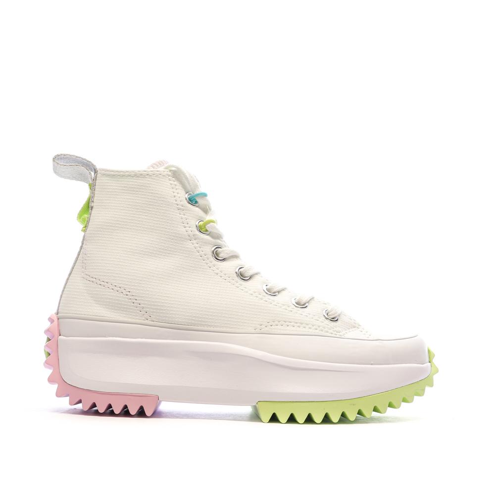 Baskets Blanches/Roses/Bleu Femme Converse Run Star Hike vue 2
