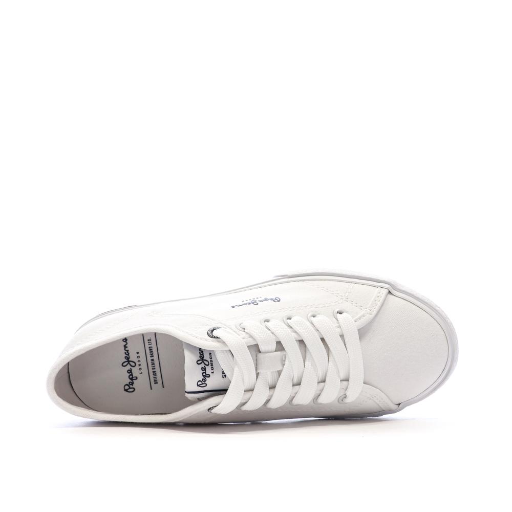 Baskets Blanches Femme Pepe jeans Kenton Road vue 4