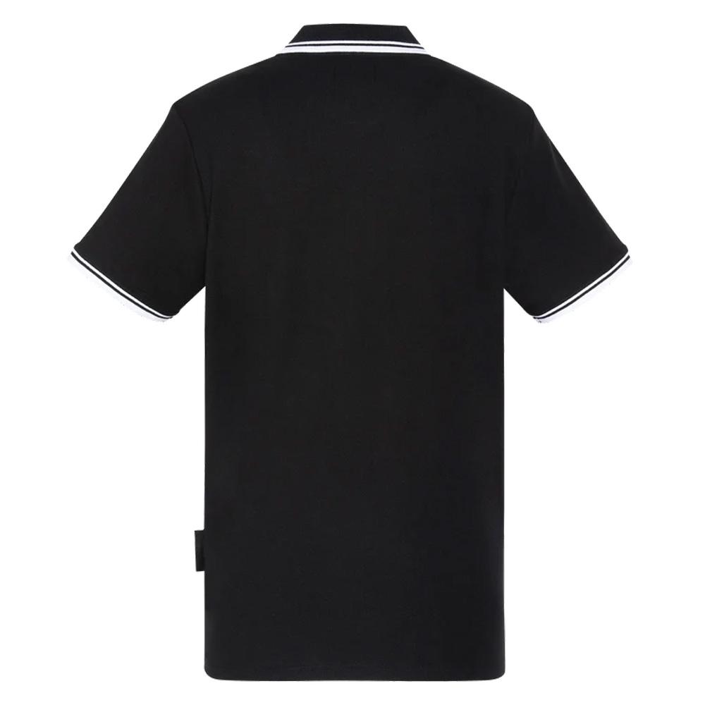 Polo Noir/Blanc Homme Schott PSWILL2 vue 2