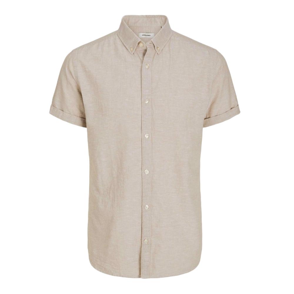 Chemise Manches courtes Beige Homme Jack & Jones Summer pas cher
