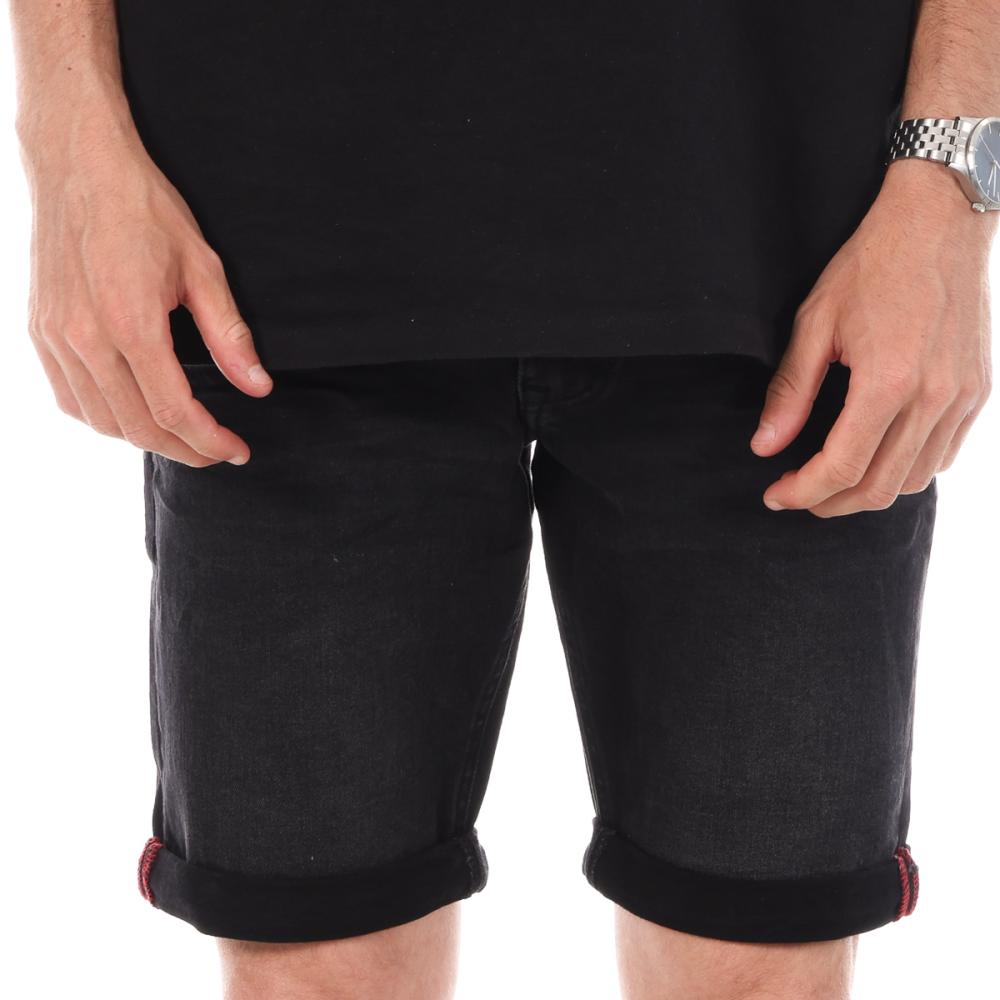 Short en jean Noir Homme Petrol Industries SHO002 pas cher
