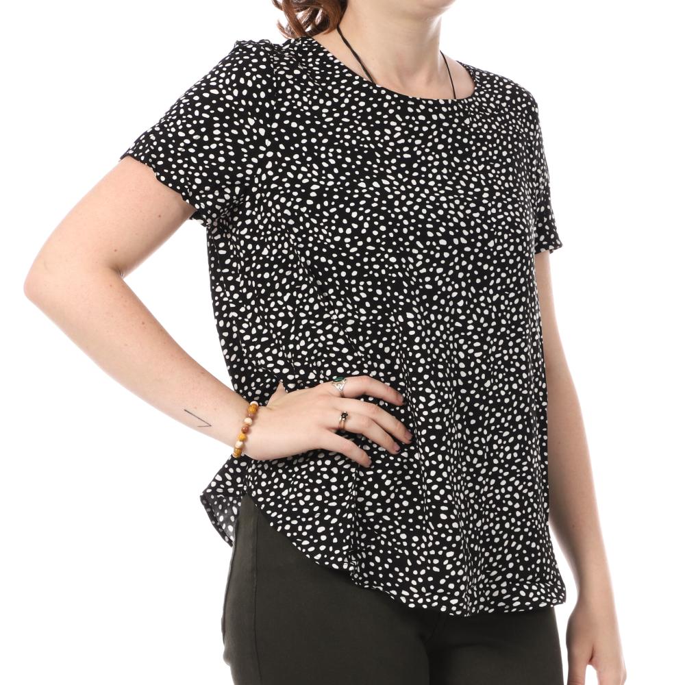 Blouse Noire à Motifs Femme Vero Moda Easy Joy pas cher