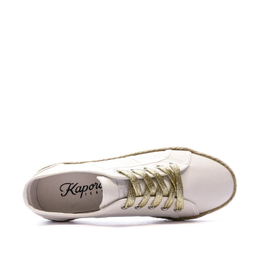 Baskets Blanches Femme Kaporal Biorgaty vue 4