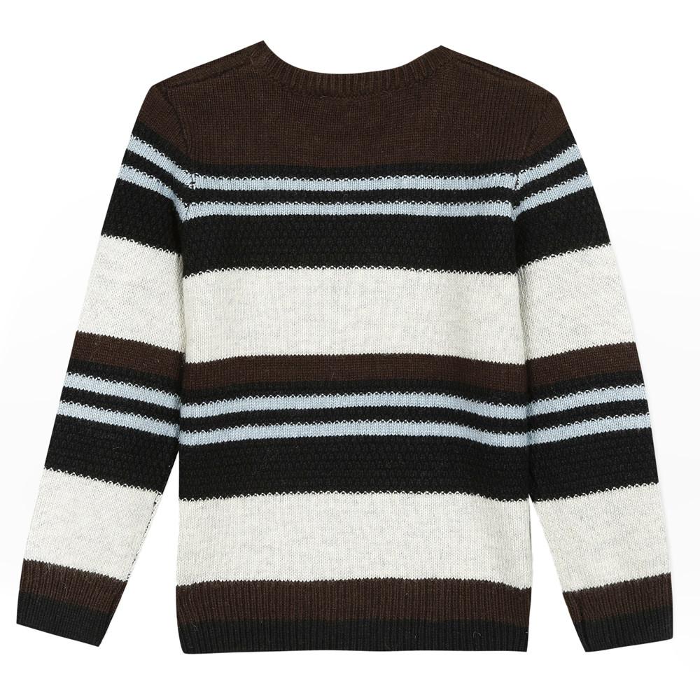 Pull Enfant Marron Blanc Catimini 18084 vue 2