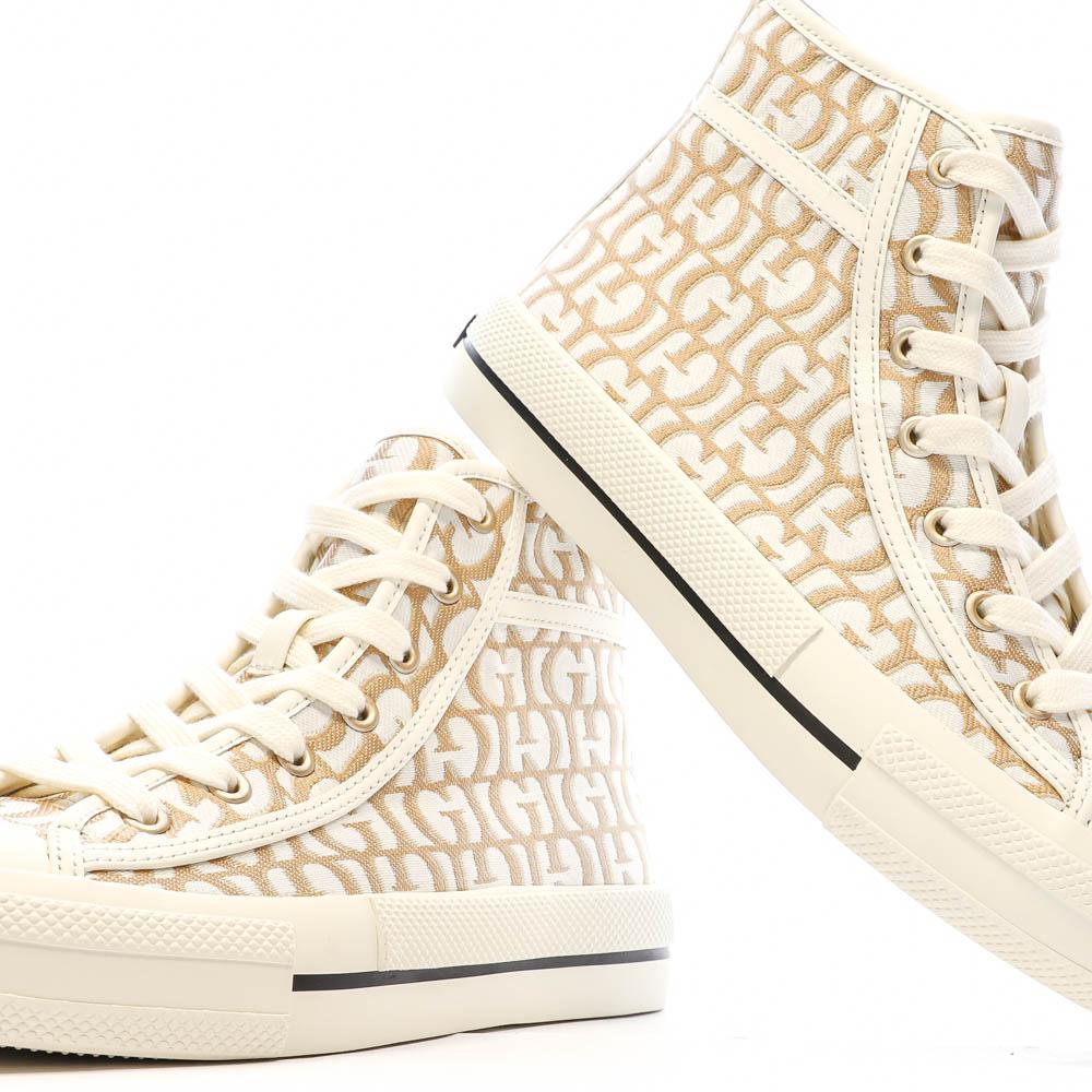 Baskets Blanches/Marron Femme Guess Colyn vue 7