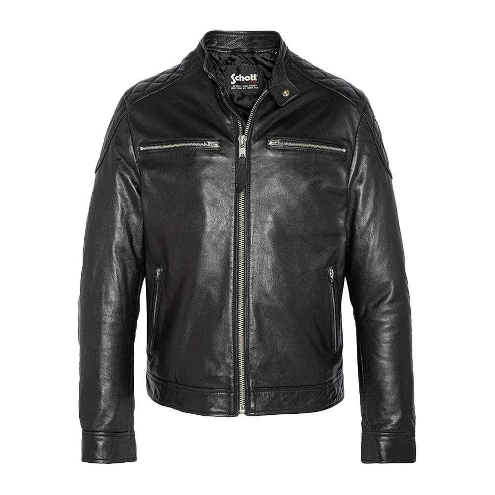 Blouson en cuir Noir Homme Schott Blouson LCLEO pas cher