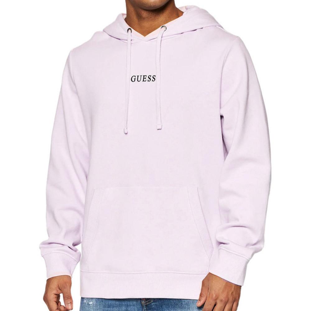 Sweat à capuche Mauve Homme Guess Essential pas cher