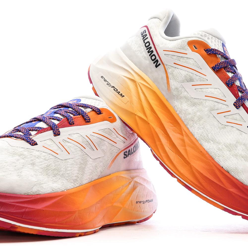 Chaussures de Running Blanc/Orange Homme Salomon Aero Glide 2 vue 7
