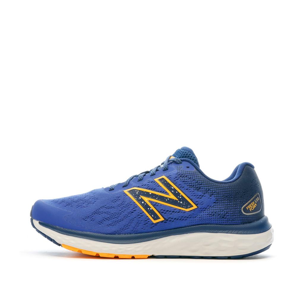 Chaussures de Running Bleu/Orange Homme New Balance 680v7 pas cher