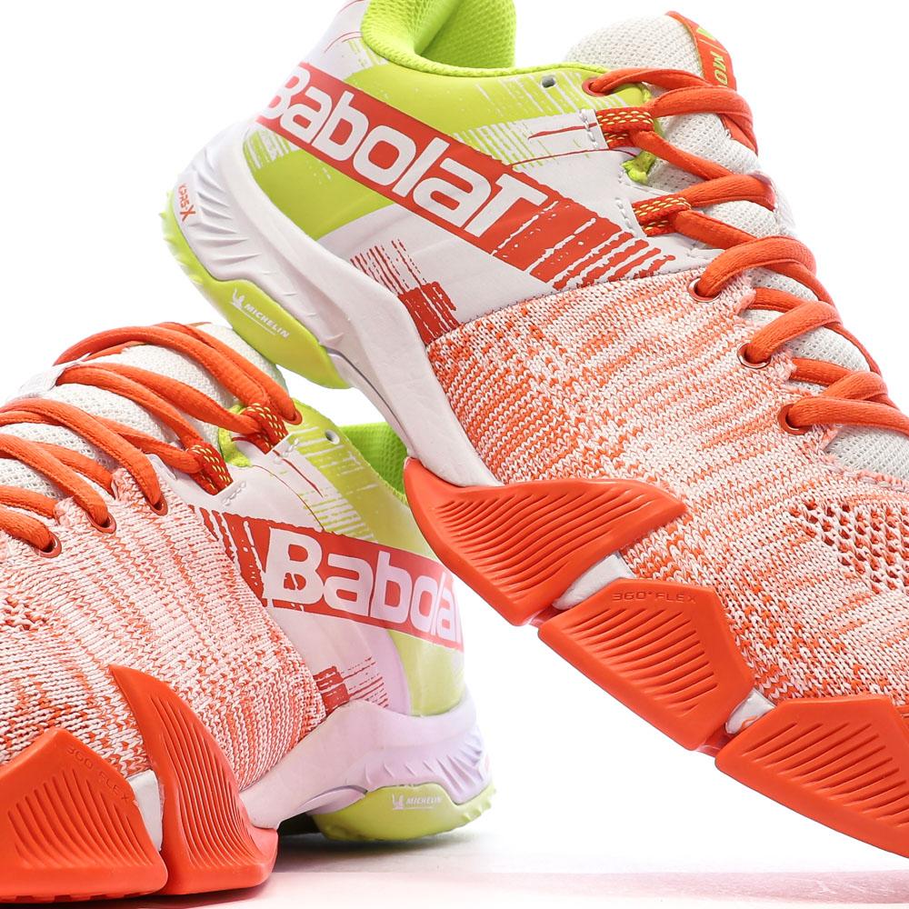 Chaussures de padel Blanc/Orange Homme Babolat Movea vue 7