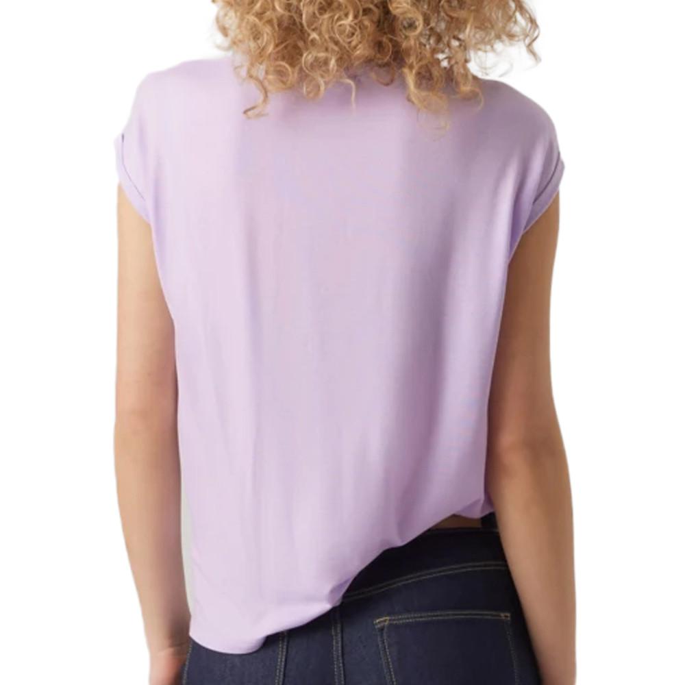 T-shirt Mauve Femme Vero Moda Ava vue 2