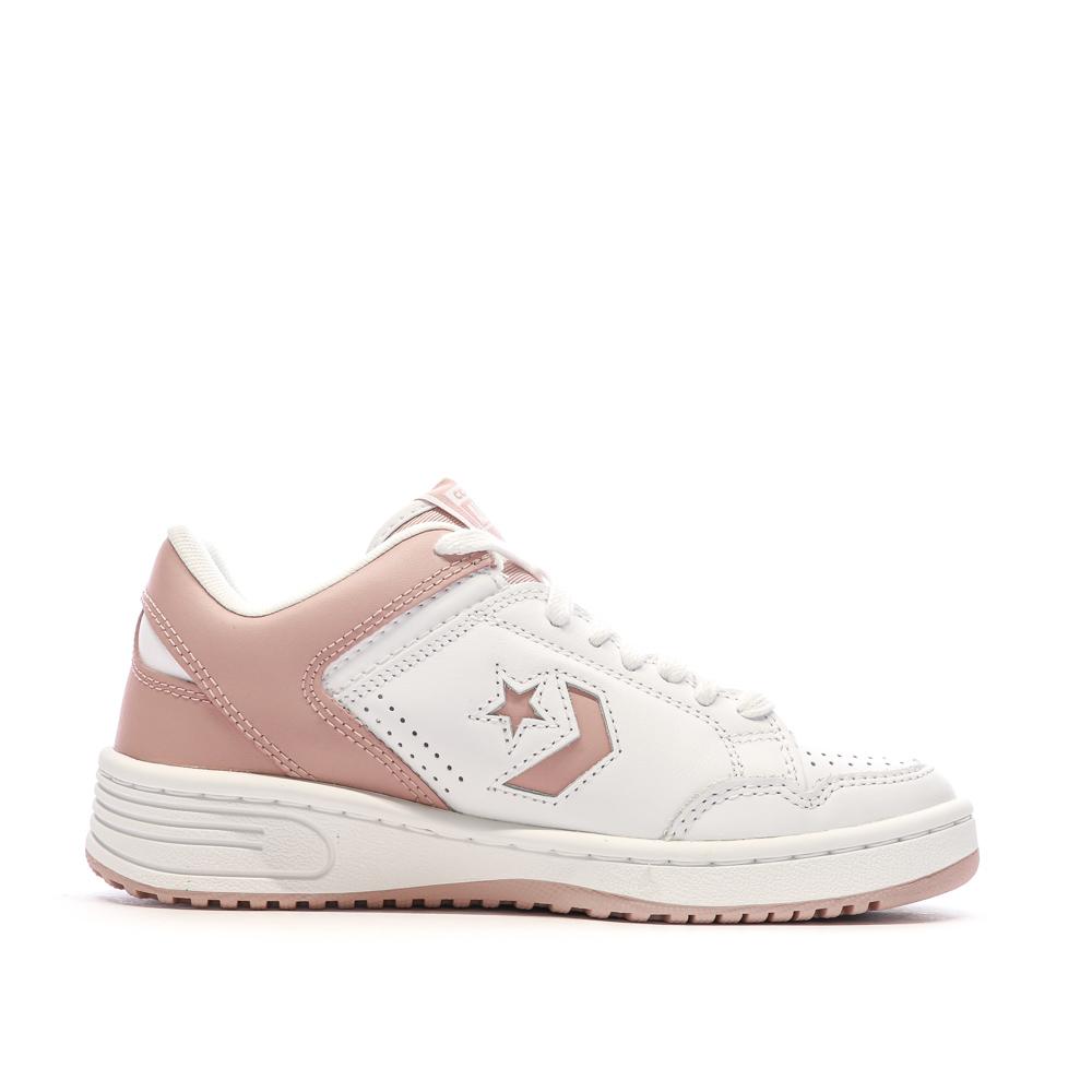 Baskets Blanches/Roses Mixte Converse Weapon vue 2