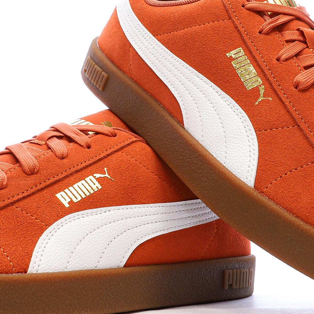 Zapatillas naranjas para hombre Puma Club II ver 7