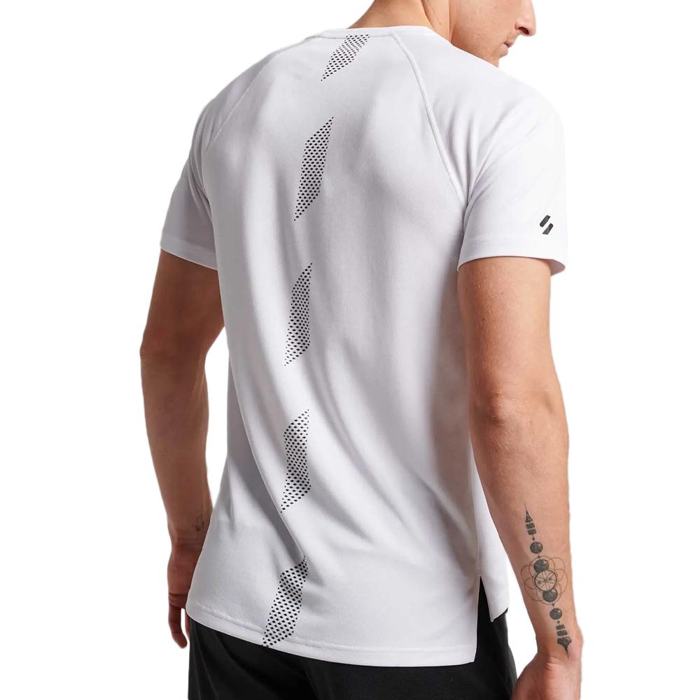 T-shirt Blanc Homme Superdry Train Active vue 2
